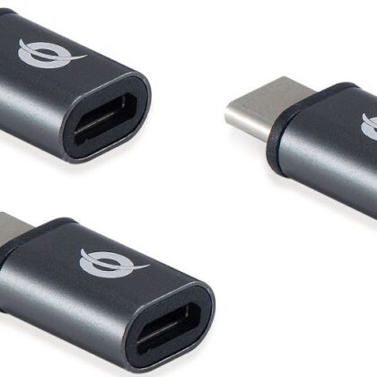 Pack 3x Adaptadores USB-C Macho - Micro-USB Fêmea - CONCEPTRONIC
