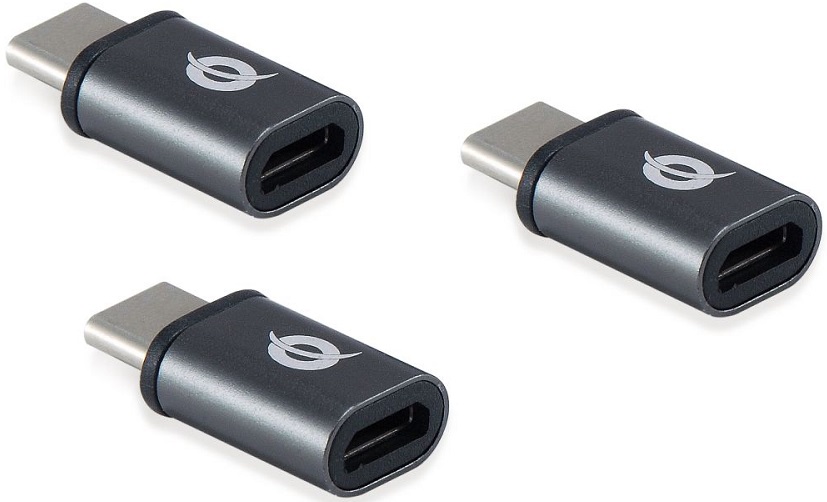 Pack 3x Adaptadores USB-C Macho - Micro-USB Fêmea - CONCEPTRONIC