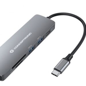 Conversor Docking Station USB-C 6-EM-1 - HDMI - CONCEPTRONIC