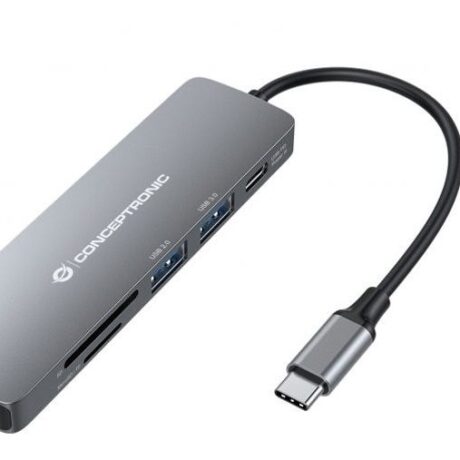Conversor Docking Station USB-C 6-EM-1 - HDMI - CONCEPTRONIC