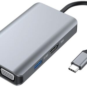 Hub USB-C 7-EM-1(HDMI / VGA /USB-C / USB 3.0 / RJ45) - CONCEPTRONIC