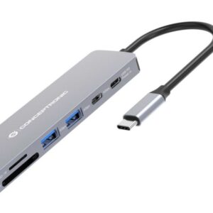 Docking Station USB-C 7-EM-1 (USB/HDMI/2xUSB-A/USB-C/SD/MicroSD) - CONCEPTRONIC
