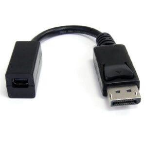 Cabo Mini DisplayPort Macho - DisplayPort F?mea Preto (15cm) - STARTECH