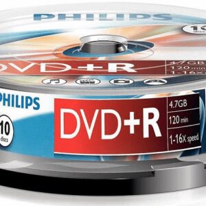 Pack 10x Discos DVD+R 4.7GB 16x - PHILIPS