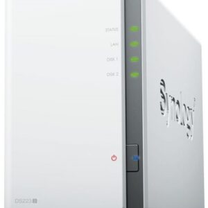NAS DiskStation DS223J + 2 Ba?as (Branco) - SYNOLOGY