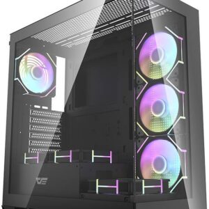 Caixa ATX DS900 + 7 Ventoinhas ARGB (Preto) - DARKFLASH