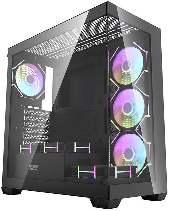 Caixa ATX DS900 + 7 Ventoinhas ARGB (Preto) - DARKFLASH