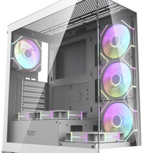 Caixa ATX DS900 + 7 Ventoinhas ARGB (Branco) - DARKFLASH