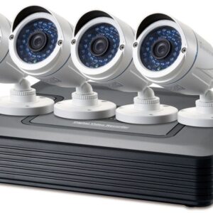 Pack Vigil?ncia (4x Camaras 2Mpx IP66 Wi-Fi + 1x Gravador DVR 4 Canais) - LEVELONE