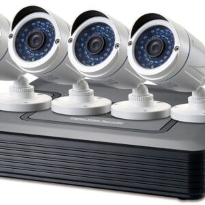 Pack Vigil?ncia (4x Camaras 2Mpx IP66 Wi-Fi + 1x Gravador DVR 8 Canais) - LEVELONE