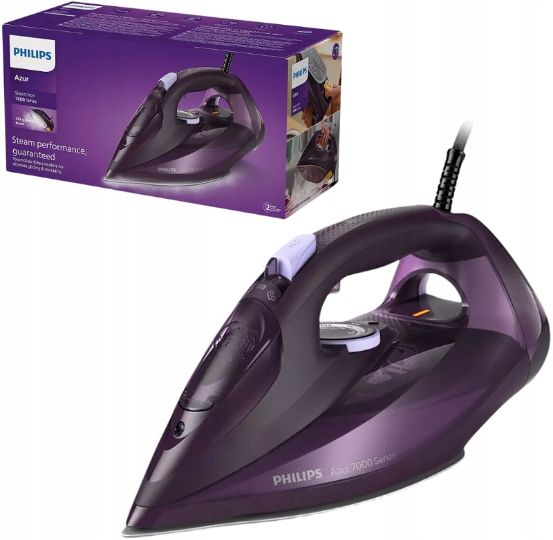 Ferro de Engomar a Vapor DST7051/30 c/ Base SteamGlide Elite 2800W (Roxo) - PHILIPS