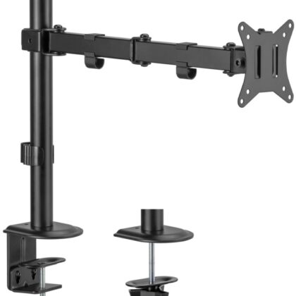 Suporte de Mesa Giratório / Inclinado ECO p/ Monitor 17~32 (3 Pivôs) - AISENS
