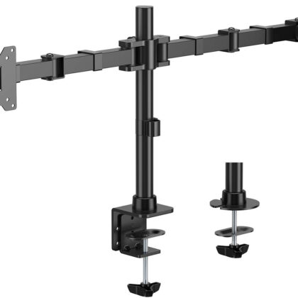 Suporte de Mesa p/ 2 Monitores 20Kg 17-35 (Preto) - AISENS