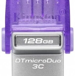 Pen Drive DataTraveler MicroDuo 3C 128GB USB 3.2 Gen 1 (Roxo) - KINGSTON