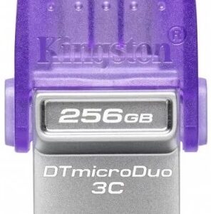 Pen Drive DataTraveler MicroDuo 3C 256GB USB 3.2 Gen 1 (Roxo) - KINGSTON