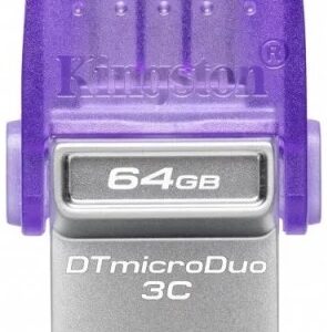 Pen Drive DataTraveler MicroDuo 3C 64GB USB 3.2 Gen 1 (Roxo) - KINGSTON