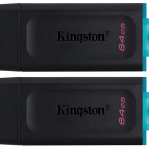 Pack 2x Pen Drive DataTraveler Exodia 64GB USB 3.2 (Preto) - KINGSTON