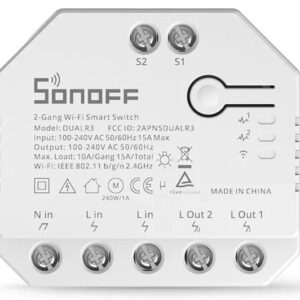 Interruptor Inteligente Wi-Fi de Relé Duplo c/ Medição de Energia - Sonoff DUAL R3