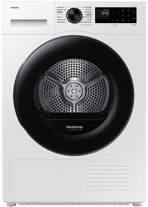 Máquina de Secar Roupa DV90DG52A0AEEP 9Kg Bomba de Calor (Branco) - SAMSUNG