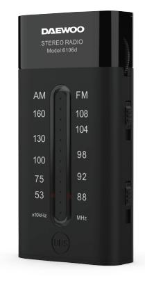 Rádio Portátil Mini AM/FM DW1109 - DAEWOO