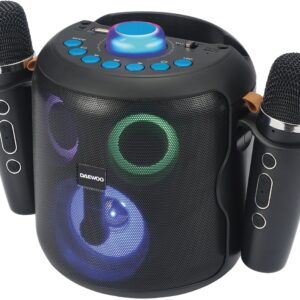 Coluna Port?til LED Bluetooth 15W DW3008 c/ 2 Microfones - DAEWOO