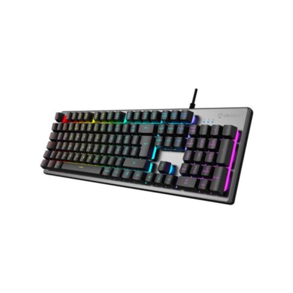 Teclado Gaming Unykach Nova K244 USB - Iluminação RGB Ajustavel - 105 Teclas - Cabo de 1.60m - Cor Cinza/Preto
