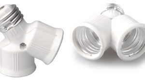 Suporte Adaptador Lampada E27 - 2x E27