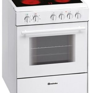 Fogão Elétrico Vitrocerâmico 4 Zonas E604W.1 + Forno Elétrico 55L (Branco) - MEIRELES