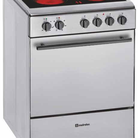 Fogão Elétrico Vitrocerâmico 4 Zonas E604 X.1 + Forno Elétrico 55L (Inox) - MEIRELES