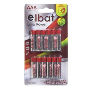 Blister 12x Pilhas Alcalinas LR03 AAA 1.5V - ELBAT