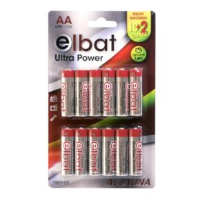 Blister 12x Pilhas Alcalinas AA LR6 1,5V - ELBAT