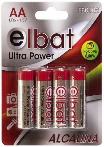 Blister 4x Pilhas Alcalinas AA / LR6 1,5V - ELBAT