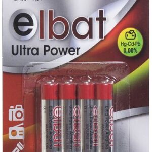 Blister 4 Pilhas Alcalinas AAA 1,5V - ELBAT