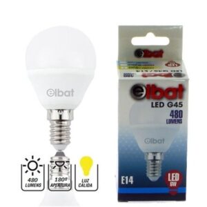 L?mpada LED G45 6W 480LM E14 3000K - ELBAT