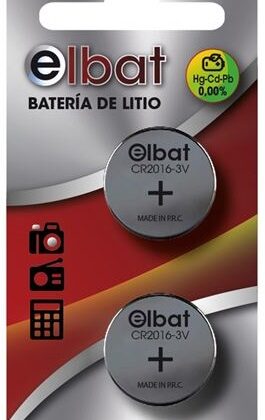 Blister 2x Pilhas Lithium 3V CR2016 - ELBAT