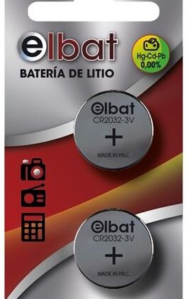 Blister 2x Pilhas Lithium CR2032 3V - ELBAT