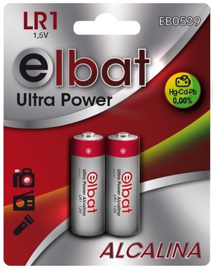 Blister 2x Pilhas Alcalinas LR1 1,5V - ELBAT