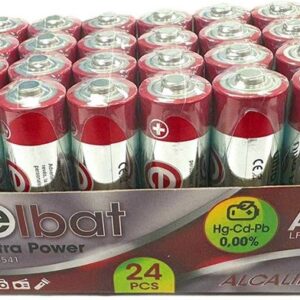 Pack 24x Pilhas Alcalinas LR6 / AA 1,5V - ELBAT