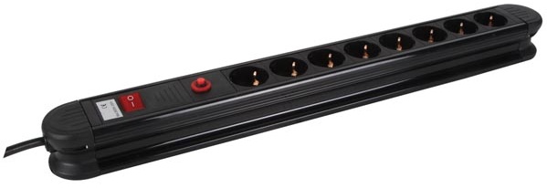 Extensão Protectora Octupla 3500W c/ Interruptor (1,5 mts)