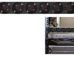 Extensão Octupla p/ Rack 19 1U 3680W c/ Interruptor (2,15 mts) - PEREL