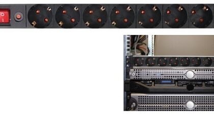 Extensão Octupla p/ Rack 19 1U 3680W c/ Interruptor (2,15 mts) - PEREL