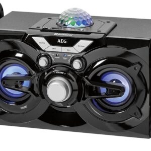 Coluna Port?til DJ 20W RMS a Bateria c/ Efeitos LED/USB/Aux/Bluetooth - AEG