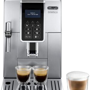 Máquina de Café Automática Dinamica ECAM 350.35.SB 1.8L 1450W (Preto/Prateado) - DELONGHI