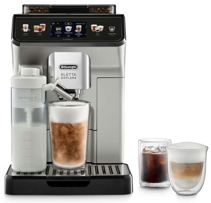 Máquina de Café Automática Eletta Explore ECAM450.65.S 1450W 19 Bar (Prateada) - DELONGHI