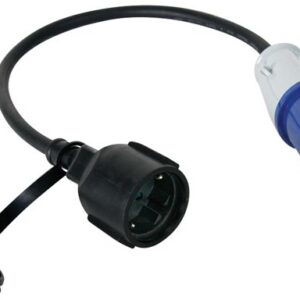 Cabo Adaptador Ficha CEE 3 Polos Macho - Ficha Schuko Femea (40cm)