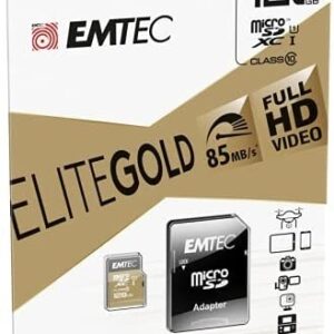 Cartão de Memória 128GB Micro SDXC Class 10 Gold+ 85MB/s - EMTEC