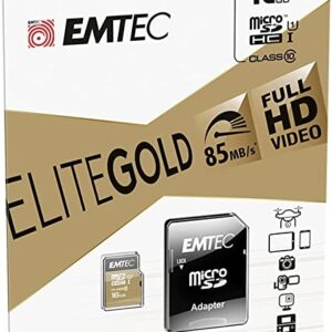 Cart?o de Mem?ria 16GB Micro SDHC Classe 10 Gold+ 85MB/s - EMTEC