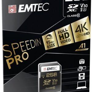 Cart?o de Mem?ria 256GB Micro SDXC Classe 10 Speedin Pro 95MB/s - EMTEC