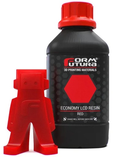 Resina p/ Impressão 3D LCD 1000ml Económica (Vermelho) - FORMFUTURA