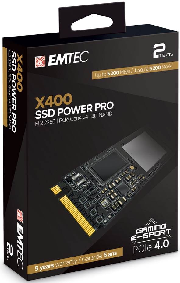 Disco SSD 2TB X400 M.2 NVMe PCIe 4.0 - EMTEC